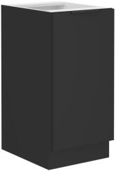 TEMPO KONDELA Alsó szekrény, fekete, SIBER 40 D 1F BB - mindigbutor