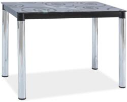 WIPMEB DAMAR II étkezőasztal fekete/króm - mindigbutor