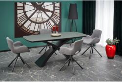 Halmar SILVESTRO asztal sötétszürke, lába fekete - mindigbutor