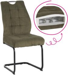 TEMPO KONDELA Étkezőszék, zöld/fekete, KELMA - mindigbutor