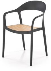 Halmar K530 szék fekete / natúr - mindigbutor