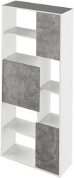 TEMPO KONDELA Regálé, fehér/beton, ULIMI - mindigbutor