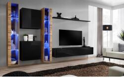 Wipmeble SWITCH 26 szekrénysor XVI fekete-artisan tölgy - mindigbutor