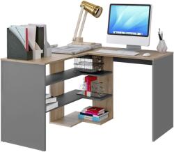 TEMPO KONDELA Sarok számítógépasztal, artisan tölgy/grafit, TAMARI - mindigbutor