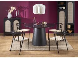 Halmar GINTER kerek asztal, fekete - mindigbutor