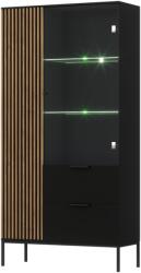 ELTAP Meorati 100 vitrin fekete, artisan oak vitrin, fekete - mindigbutor