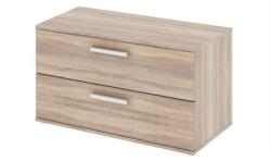 TEMPO KONDELA Kétfiókos komód, DTD laminált, sonoma tölgyfa, DUNAJ 8 - mindigbutor