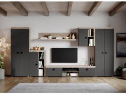 Mobiro Szürke nappali bútor szett tölgyfa padlóval Henry-C03