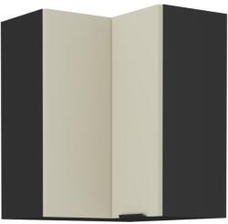 TEMPO KONDELA Felső sarokszekrény cashmere/fekete, ARAKA 60x60 GN-72 2F - mindigbutor