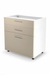 Halmar VENTO DS3-80/82 alsó fiókos szekrény, szín: fehér/bézs