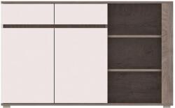 WIPMEB ARES AS4 komód tölgy ENDER. /fehér fényes - mindigbutor