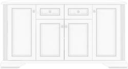 WIPMEB White 009-1 komód 4d2s havas kőris/ezüst fenyő