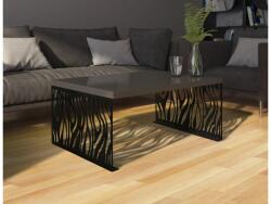 ADRK MAFEI kávés asztal 100x70, Fekete fény, Fekete matt