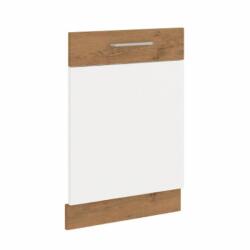 TEMPO KONDELA Ajtó beépített mosogatógépre, lancelot tölgy/ fehér extra magas fényű HG, VEGA ZM 713x446 - mindigbutor