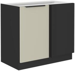 TEMPO KONDELA Alsó szekrény, cashmere/fekete, ARAKA 105 ND 1F BB - mindigbutor