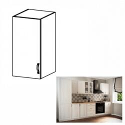 TEMPO KONDELA Felsőszekrény G30, balos, fehér/sosna Andersen, SICILIA - mindigbutor