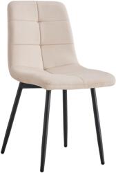 TEMPO KONDELA Étkezőszék, bézs Velvet szövet/fém, DAMIA TYP 1 - mindigbutor