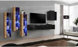 Wipmeble SWITCH 26 szekrénysor XIII artisan-fekete - mindigbutor