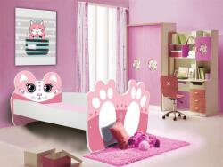 ADRK Ágy matraccal BEAR PINK 140x70, Rózsaszín - mindigbutor