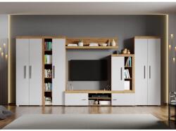 Mobiro Crispy-C06 mintával fehér nappali bútor szett, aranytölgy