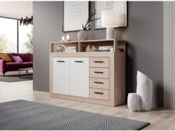 WIPMEB Luna Midi A Komód 2d4s Tölgy Sonoma/fehér - mindigbutor