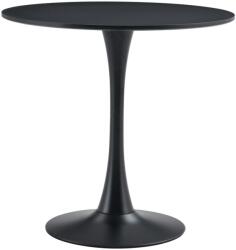 TEMPO KONDELA Étkezőasztal, fekete, átmérő 80 cm, REVENTON NEW - mindigbutor