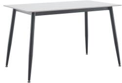 TEMPO KONDELA Étkezőasztal, fehér márvány/fekete, 121x71 cm, FLORENC TYP 1 - mindigbutor