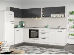 Mobiro Arthur fehér és szürke konyhabútor - 32 - 141, 6/301, 6 cm - mindigbutor