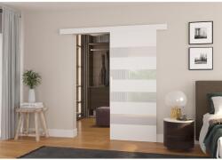 ADRK Fali tolóajtó MILOU 86, Fehér, Fehér Lacobel