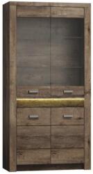 TEMPO KONDELA Vitrines szekrény, kőris sötét, INFINITY I-03 - mindigbutor