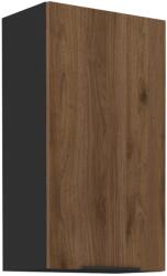 TEMPO KONDELA Felső szekrény, okapi dió/fekete, MENZO 50 G-90 1F - mindigbutor