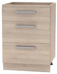 TEMPO KONDELA Fiókos alsószekrény 60, tölgy sonoma, NOVA PLUS NOPL-058-0S - mindigbutor