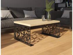 ADRK SEMANIER kávés asztal 100x70, Sonoma, Fekete matt