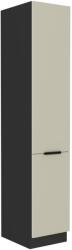 TEMPO KONDELA Magas szekrény, cashmere/fekete, ARAKA 40 DK-210 2F