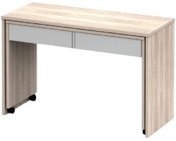 TEMPO KONDELA Nyitható PC asztal fiókokkal, tölgy sonoma/fehér, VERSAL NEW - mindigbutor