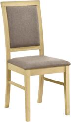 TEMPO KONDELA Étkezőszék, természetes/sötétbarna szövet, SILVEN - mindigbutor