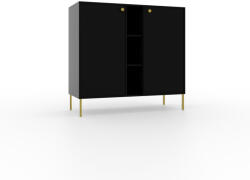 ADRK Tili 2D 3P Komód, Fekete, Fekete - smartbutor