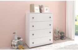 ADRK Komód ELZA, Fehér, Grafitszürke - mindigbutor