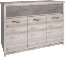 TEMPO KONDELA Komód 3D2S, nairobi gesztenye/onix, JESI NEW - mindigbutor