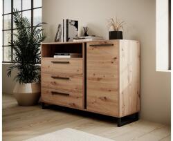 ADRK Nyitott polcos komód ARIA, Artisan, Fekete - mindigbutor