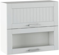 TEMPO KONDELA Felső szekrény, világosszürke/fehér, JULIA TYP 13 - smartbutor