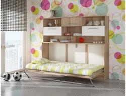 WIPMEB ROGER lenyitható ágy polcos (fehér-sonoma) - mindigbutor