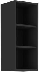 TEMPO KONDELA Felső nyitott szekrény, fekete, ARAKA/MENZO/SIBER 30 G-72 OTW - smartbutor