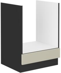 TEMPO KONDELA Alsó szekrény, cashmere/fekete, ARAKA 60 D GAZ BB - mindigbutor