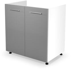 Halmar Vento dk-80/82 mosogató szekrény magasfényű szürke - mindigbutor