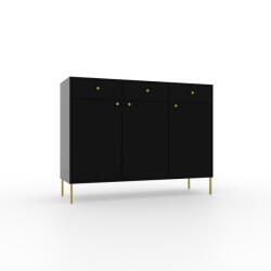 ADRK Tili 3D 3S Komód, Fekete, Fekete - smartbutor