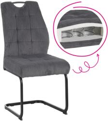 TEMPO KONDELA Étkezőszék, szürke/fekete, KELMA - mindigbutor