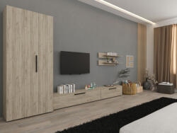 Mobiro Star Nappali Szekrénysor C01- Szürke Tölgy színben - smartbutor