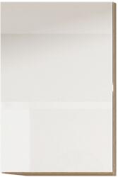 TEMPO KONDELA Felsőszekrény, fehér magas fényű HG, jobbos, LINE - mindigbutor