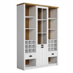 TEMPO KONDELA Vitrin W2D2S, sosna andersen/tölgyfa lefkas, PROVANCE - smartbutor